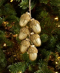 Holiday Lane Cozy Cabin Acorn Cluster Ornament, Macy's Exclusive