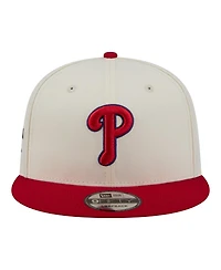New Era Men's Cream/Red Philadelphia Phillies Localized 9FIFTY Snapback Hat