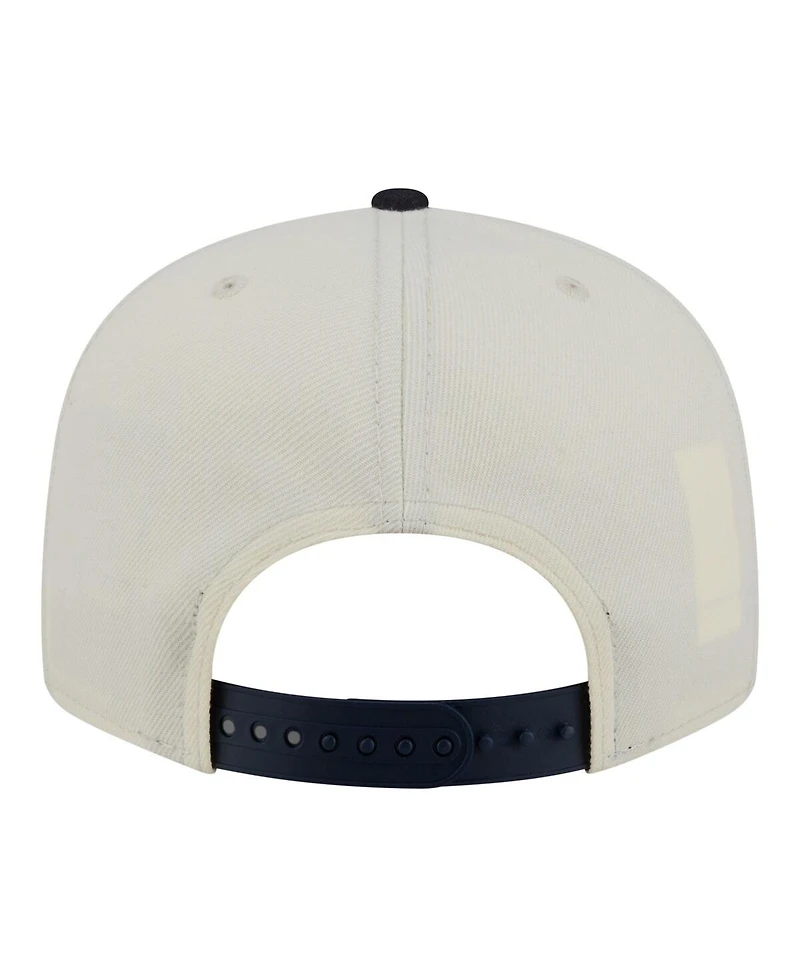 New Era Men's Cream/Navy Atlanta Braves Localized 9FIFTY Snapback Hat
