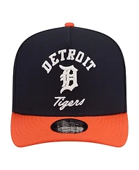 New Era Men's Navy/Orange Detroit Tigers Arched A-Frame 9FIFTY Adjustable Hat