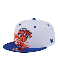 New Era Men's and Women's White/Blue New York Knicks Swept 9FIFTY Snapback Hat