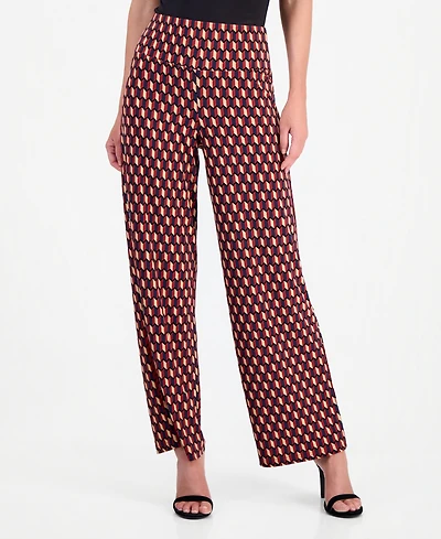 Anne Klein Petite Wide Leg Pull-On Palazzo Pants
