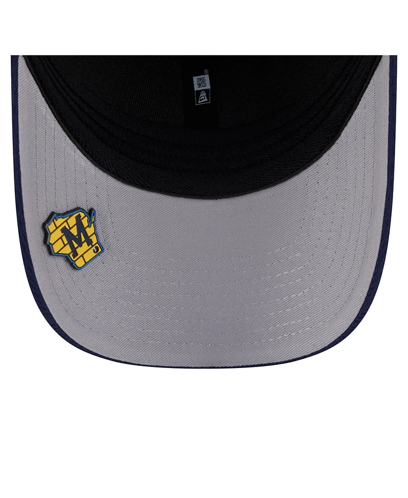 New Era Men's Navy Milwaukee Brewers Dash 39THIRTY Flex Hat
