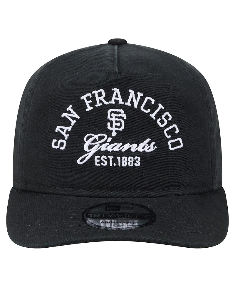 New Era Men's Black San Francisco Giants Stacked 19TWENTY Adjustable Hat