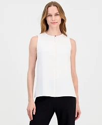 Anne Klein Women's Keyhole-Neck Sleeveless Blouse