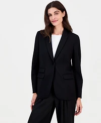 Anne Klein Women's Triple-Pocket One-Button Jacket