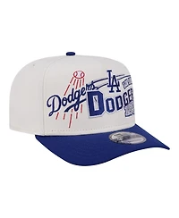 New Era Men's Cream/Royal Los Angeles Dodgers Classic A-Frame 9FIFTY Snapback Hat