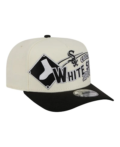 New Era Men's Cream/Black Chicago White Sox Classic A-Frame 9FIFTY Snapback Hat