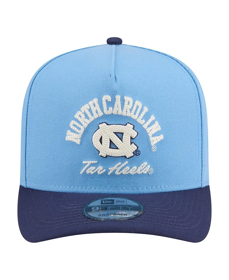 New Era Men's Carolina Blue/Navy North Carolina Tar Heels Two-Tone Arched 9FIFTY Snapback Hat
