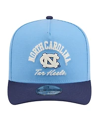 New Era Men's Carolina Blue/Navy North Carolina Tar Heels Two-Tone Arched 9FIFTY Snapback Hat