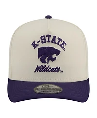 New Era Men's Cream/Purple Kansas State Wildcats Two-Tone Arched 9FIFTY Snapback Hat