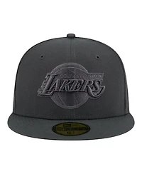 New Era Men's Charcoal Los Angeles Lakers Tonal Color Pack 59FIFTY Fitted Hat