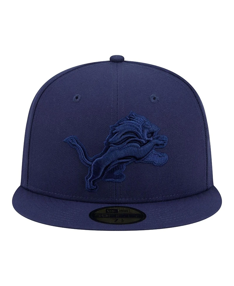 New Era Men's Navy Detroit Lions Color Pack 59FIFTY Fitted Hat