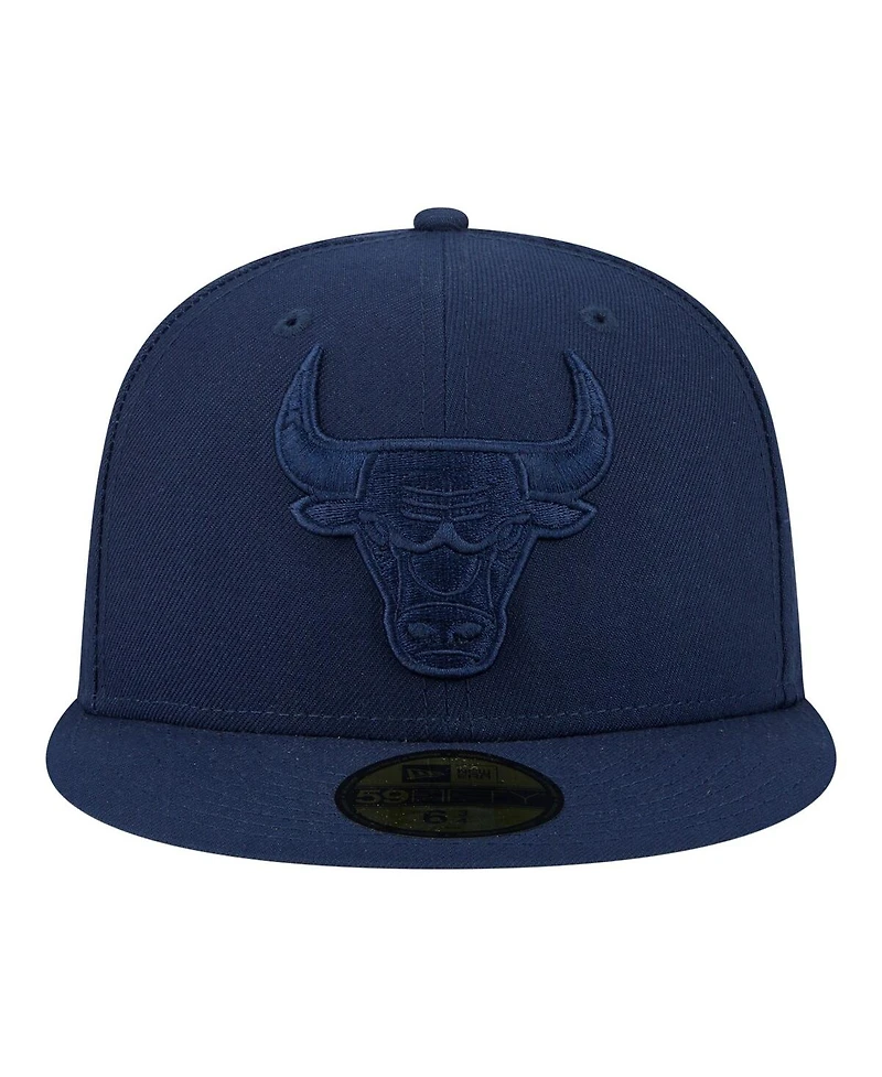 New Era Men's Navy Chicago Bulls Tonal Color Pack 59FIFTY Fitted Hat