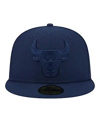 New Era Men's Navy Chicago Bulls Tonal Color Pack 59FIFTY Fitted Hat