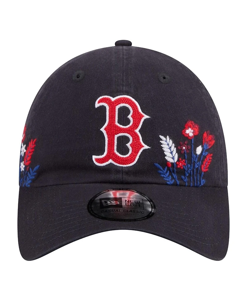 New Era Women's Navy Boston Red Sox Wildflower Casual Classic Adjustable Hat