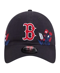 New Era Women's Navy Boston Red Sox Wildflower Casual Classic Adjustable Hat