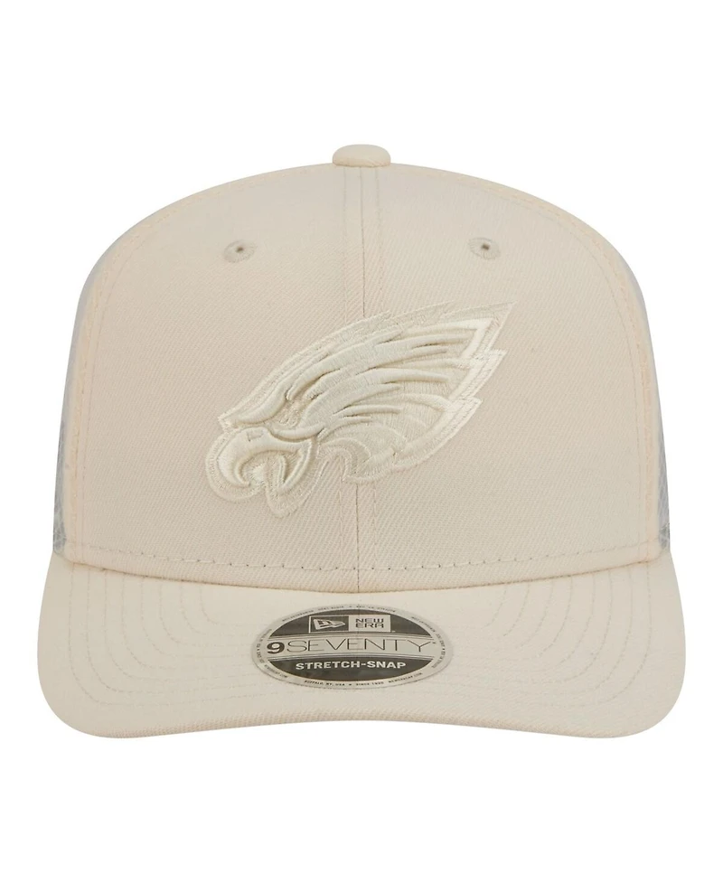 New Era Men's Cream Philadelphia Eagles Color Pack 9SEVENTY Adjustable Hat