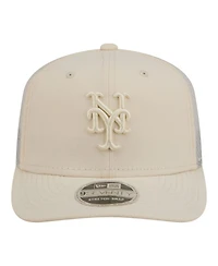 New Era Men's Light Beige New York Mets Color Pack 9SEVENTY Trucker Adjustable Hat
