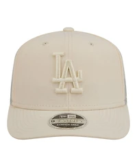 New Era Men's Light Beige Los Angeles Dodgers Color Pack 9SEVENTY Trucker Adjustable Hat