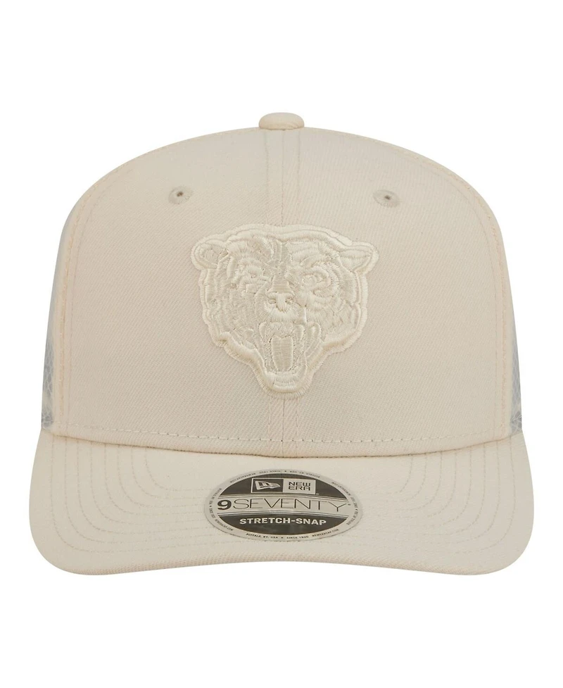 New Era Men's Cream Chicago Bears Color Pack 9SEVENTY Adjustable Hat
