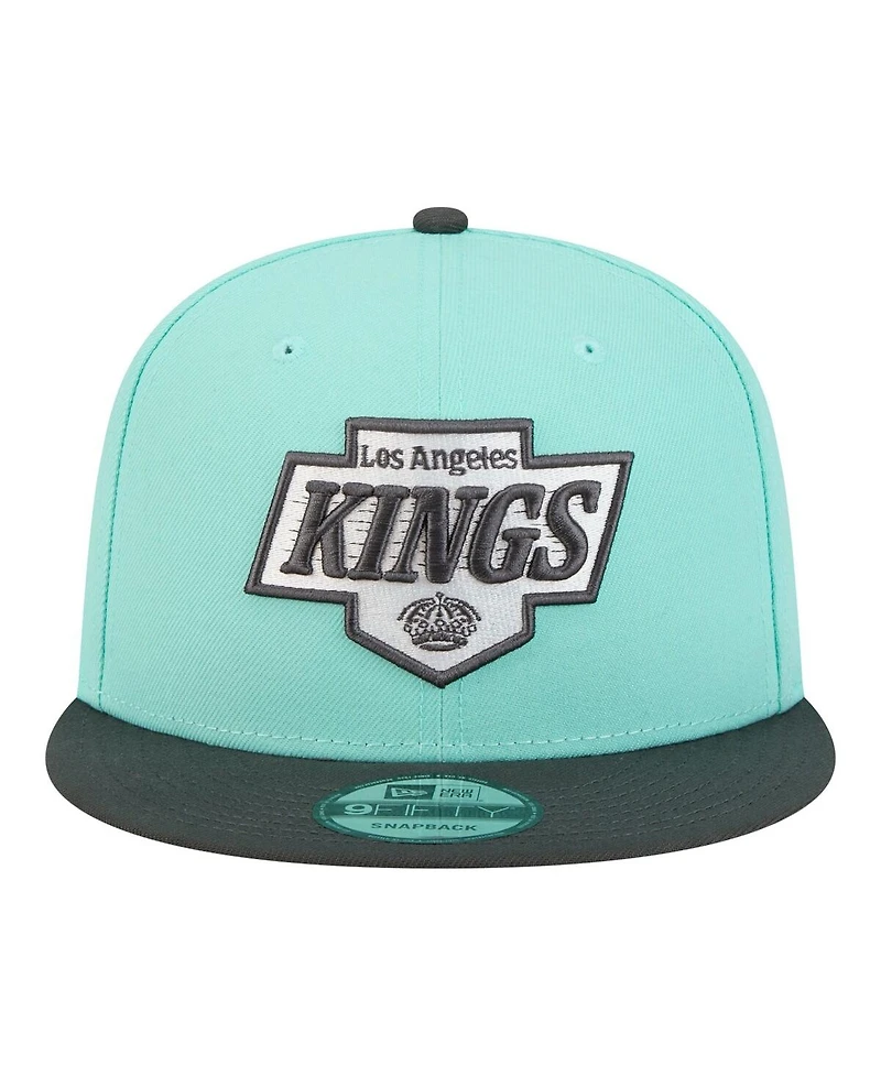 New Era Men's Turquoise/Charcoal Los Angeles Kings Two-Tone Color Pack 9FIFTY Snapback Hat
