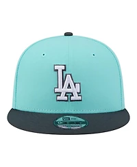 New Era Men's Turquoise/Charcoal Los Angeles Dodgers Two-Tone Color Pack 9FIFTY Snapback Hat