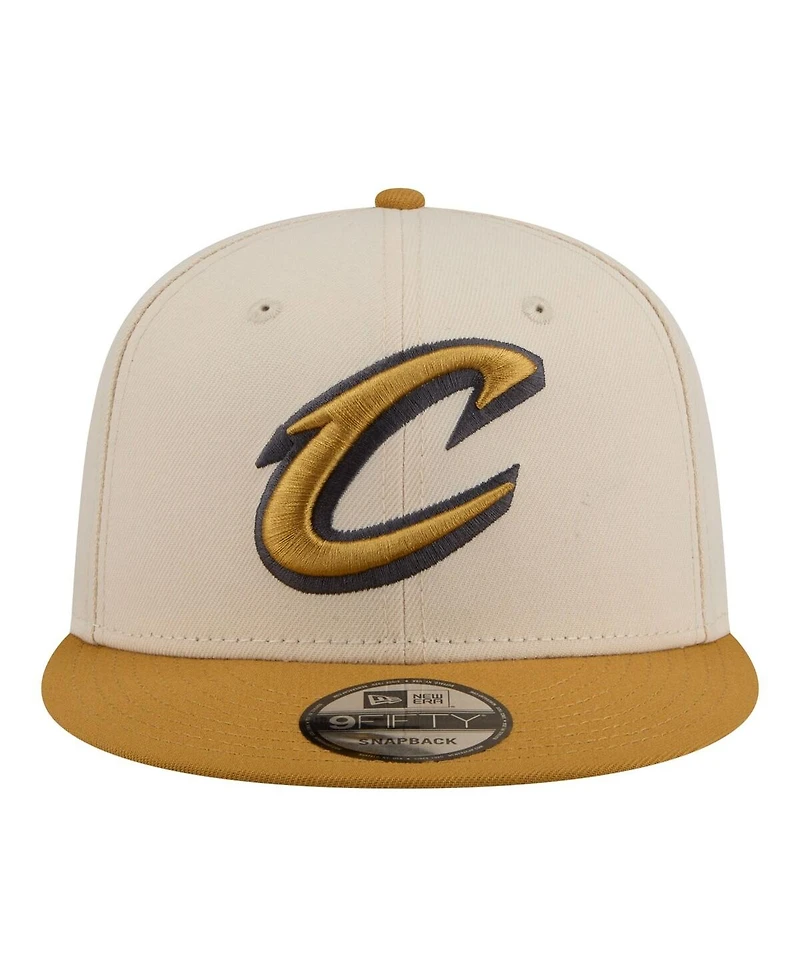 New Era Men's Cream/Tan Cleveland Cavaliers Two-Tone Color Pack 9FIFTY Snapback Hat