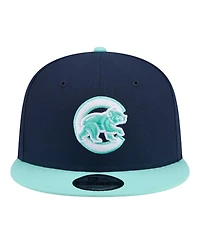 New Era Men's Navy/Turquoise Chicago Cubs 2-Tone Color Pack 9FIFTY Snapback Hat