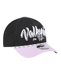 New Era Men's and Women's Eclipse Black/Violet Golden State Valkyries Team Loyal Script Two-Tone M-Crown 9FORTY Adjustable Hat