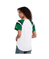 Starter Women's White Philadelphia Eagles Game On Notch Neck T-Shirt