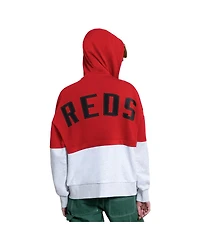 Starter Women's Red/Heather Gray Cincinnati Reds Wishbone Full-Zip Hoodie