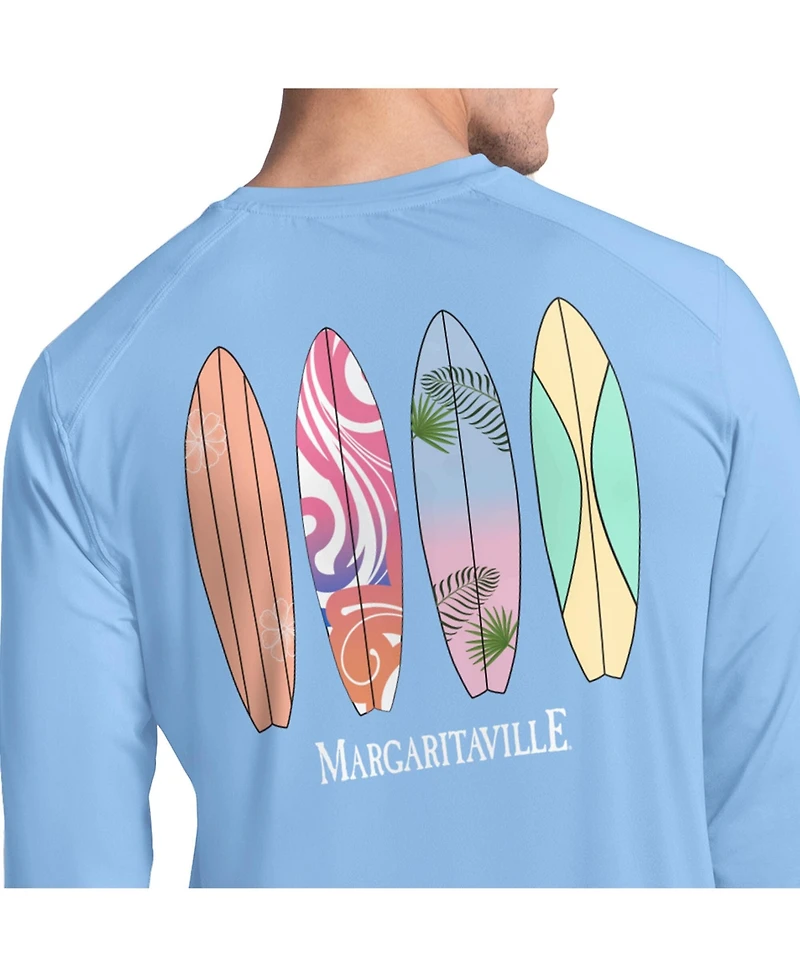 Margaritaville Men's Light Blue Detroit Lions Life's A Beach Long Sleeve Rashguard