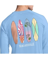 Margaritaville Men's Light Blue Detroit Lions Life's A Beach Long Sleeve Rashguard