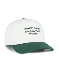 '47 Brand Men's White Miami Hurricanes Contemporary Basics Two-Tone Hitch Adjustable Hat
