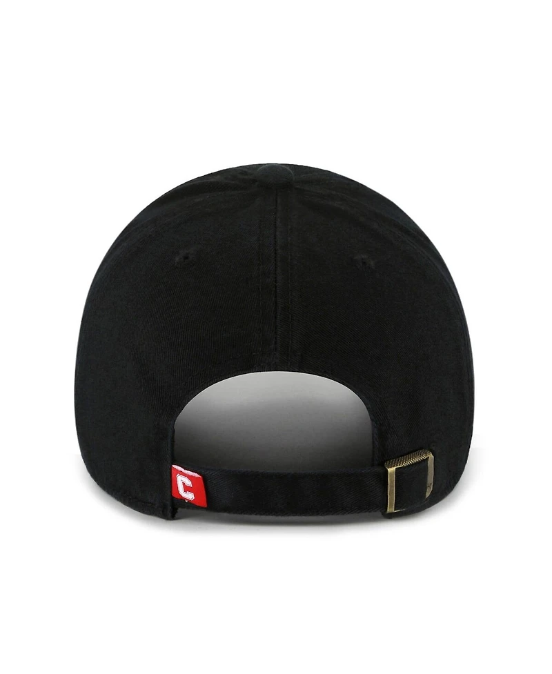 '47 Brand Men's Black Cornell Big Red Clean Up Adjustable Hat
