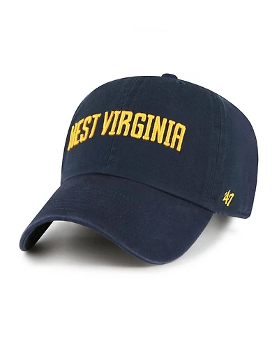 '47 Brand Men's Navy West Virginia Mountaineers Clean Up Adjustable Hat