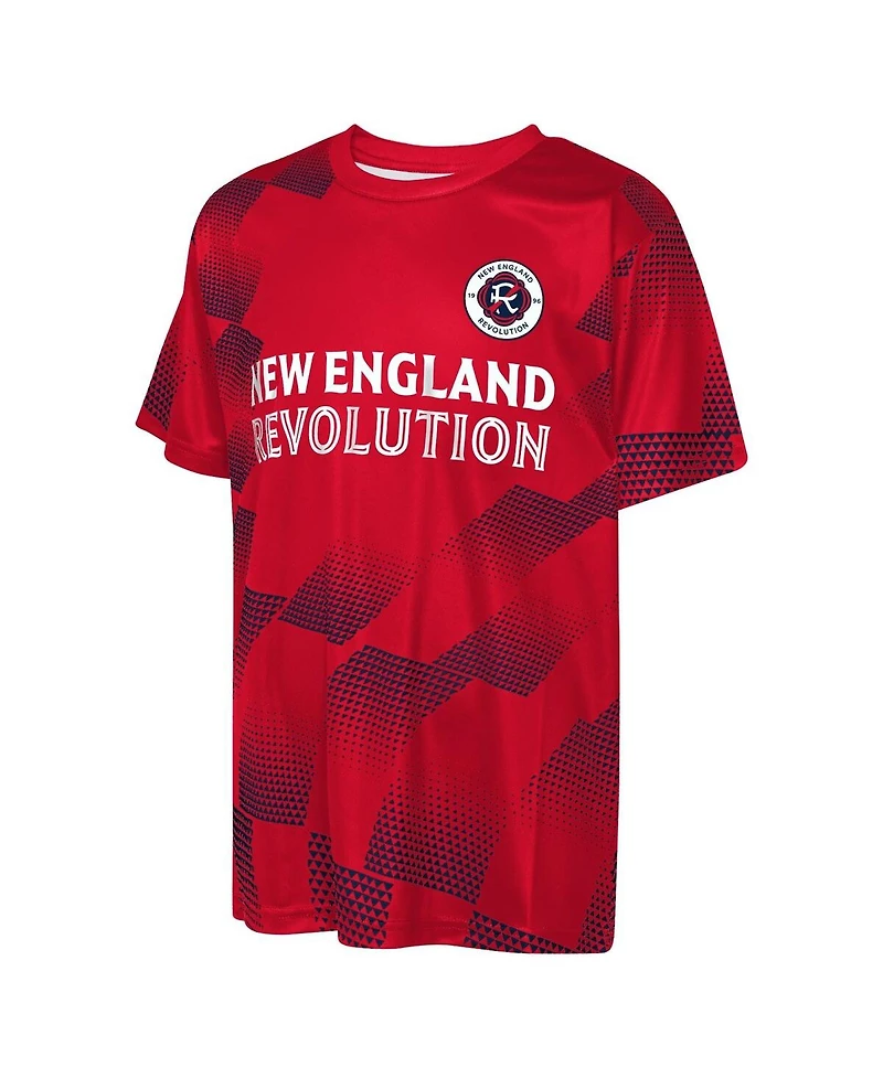Outerstuff Big Boys and Girls Red New England Revolution Sheer Thrill T-Shirt