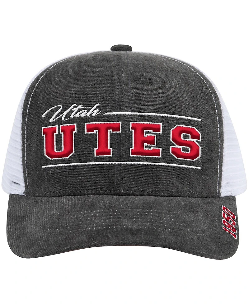 Colosseum Men's and Women's Gray Utah Utes Billy 2400 Adjustable Trucker Hat