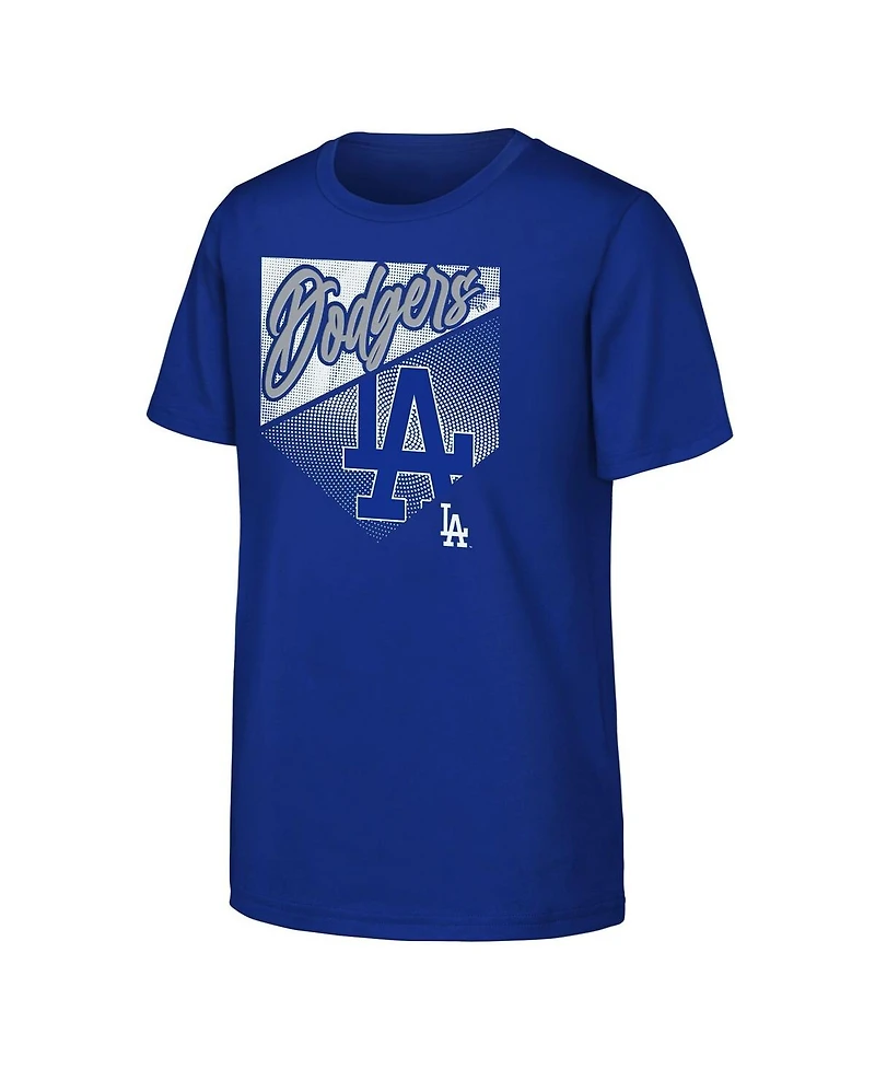 Outerstuff Big Boys and Girls Royal Los Angeles Dodgers Prime Plate T-Shirt