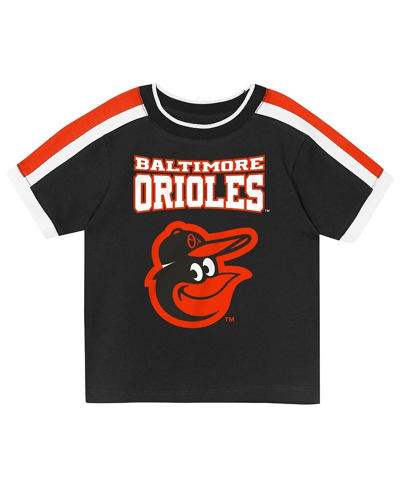 Outerstuff Toddler 2-Piece Black Baltimore Orioles Ground Ball T-Shirt and Shorts Set