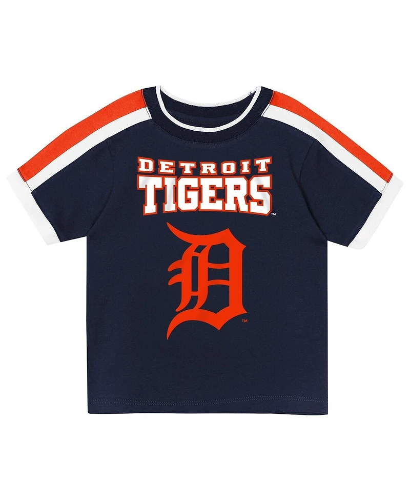 Outerstuff Toddler 2-Piece Navy Detroit Tigers Ground Ball T-Shirt and Shorts Set