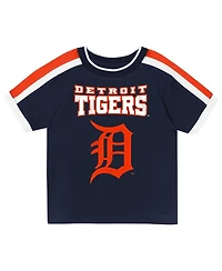 Outerstuff Toddler 2-Piece Navy Detroit Tigers Ground Ball T-Shirt and Shorts Set