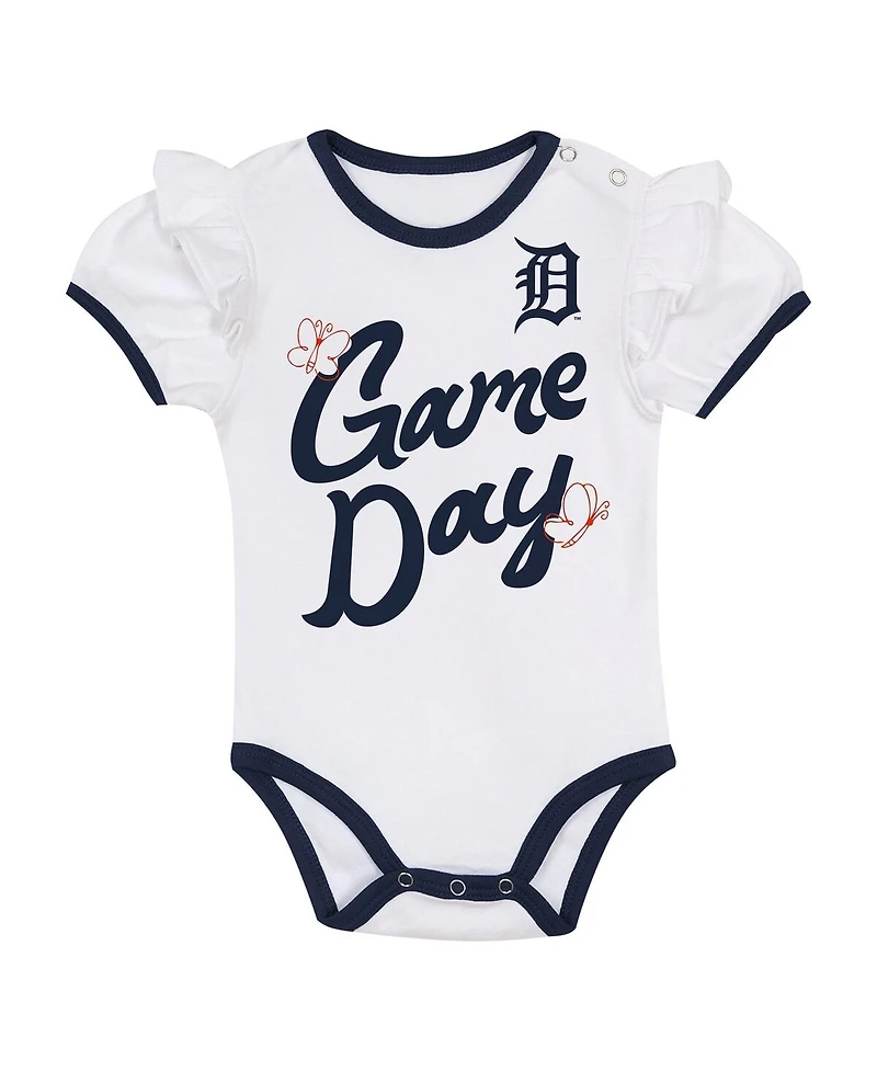 Outerstuff Baby Girls 3-Piece Detroit Tigers Bodysuit, Headband and Skirt Set
