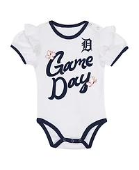 Outerstuff Baby Girls 3-Piece Detroit Tigers Bodysuit, Headband and Skirt Set