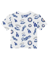 Outerstuff Toddler White Los Angeles Dodgers Run Down T-Shirt