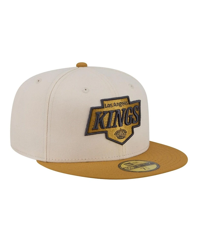 New Era Men's Cream/Tan Los Angeles Kings Colorpack Two-Tone 59FIFTY Fitted Hat