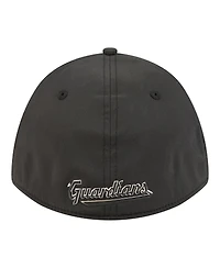 New Era Men's Black Cleveland Guardians Metallic 39THIRTY M-Crown Flex Hat