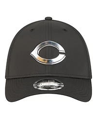 New Era Men's Black Cincinnati Reds Metallic 39THIRTY M-Crown Flex Hat