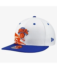 New Era Big Boys and Girls White/Blue New York Knicks Swept 9FIFTY Snapback Hat